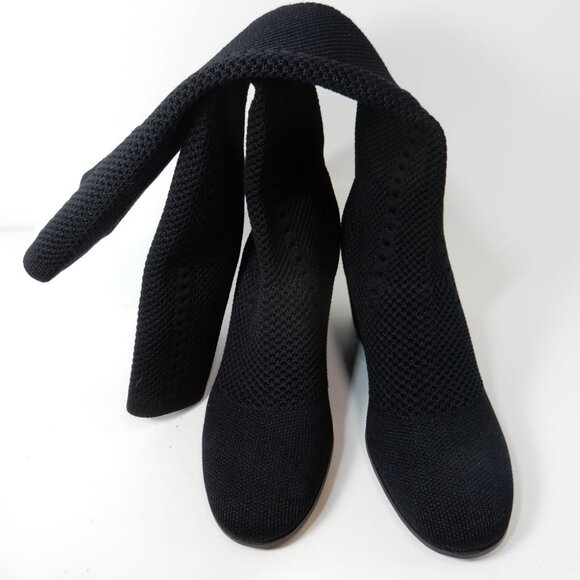 EILEEN FISHER Kasana Tall Wedge Stretch Knit Socks Boots Size 6 Black NEW - Picture 4 of 10